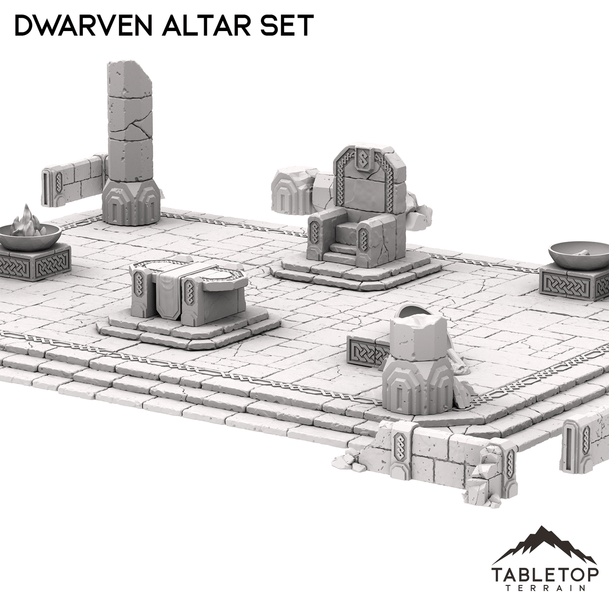 Tabletop Terrain Building Dwarven Modular Altar Set