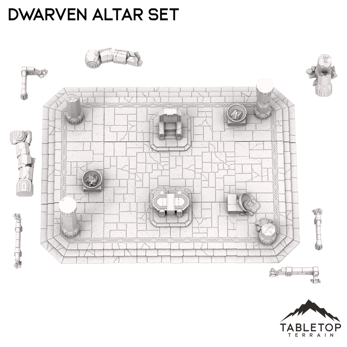 Tabletop Terrain Building Dwarven Modular Altar Set