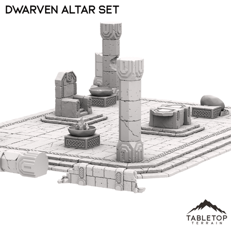 Tabletop Terrain Building Dwarven Modular Altar Set