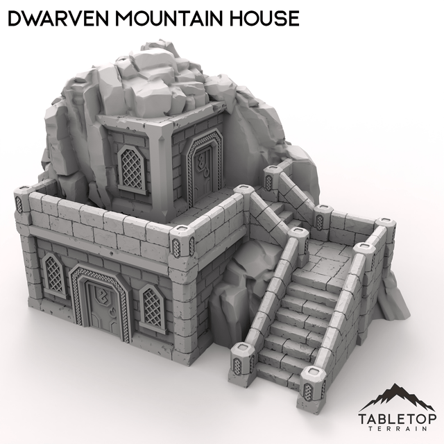 Tabletop Terrain Building Dwarven Mountain House