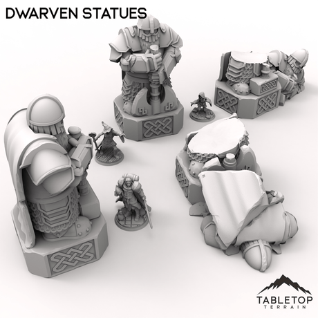 Tabletop Terrain Building Dwarven Statues