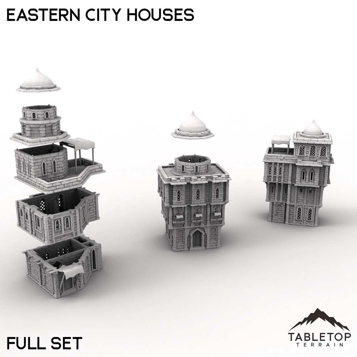 Tabletop Terrain Building Eastern City Houses