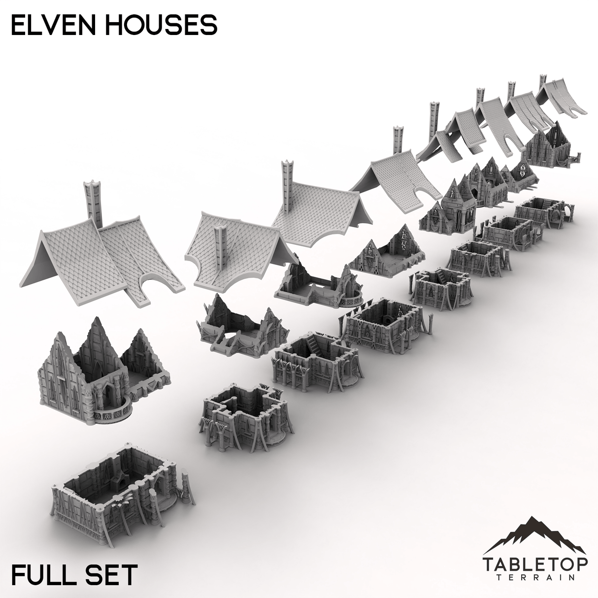 Tabletop Terrain Building Elven Houses