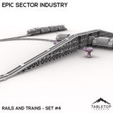Tabletop Terrain Building Epic Sector Industry - Rails and Trains