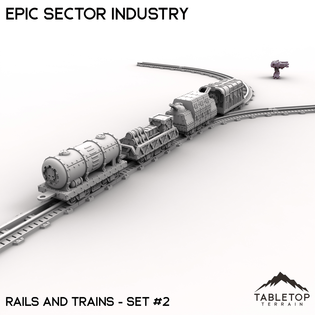 Tabletop Terrain Building Epic Sector Industry - Rails and Trains