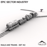 Tabletop Terrain Building Epic Sector Industry - Rails and Trains