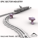 Tabletop Terrain Building Epic Sector Industry - Rails and Trains