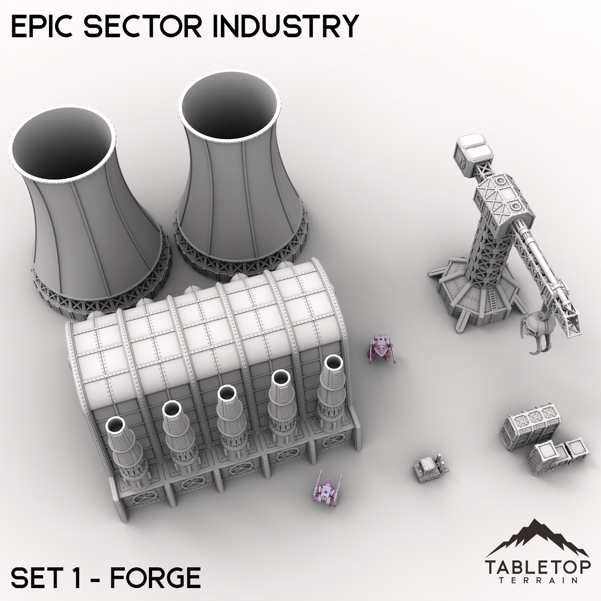 Tabletop Terrain Building Epic Sector Industry - Set 1 - Forge
