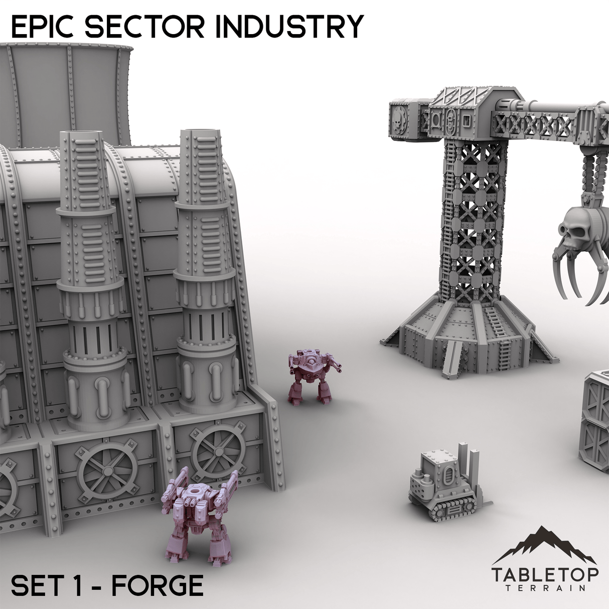 Tabletop Terrain Building Epic Sector Industry - Set 1 - Forge