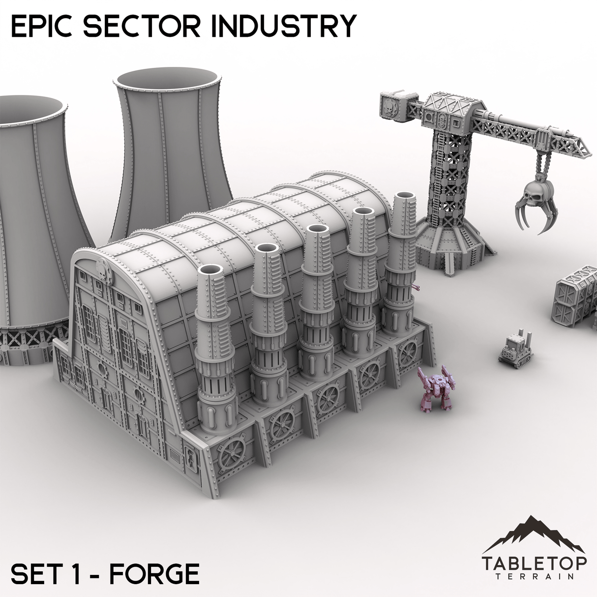 Tabletop Terrain Building Epic Sector Industry - Set 1 - Forge