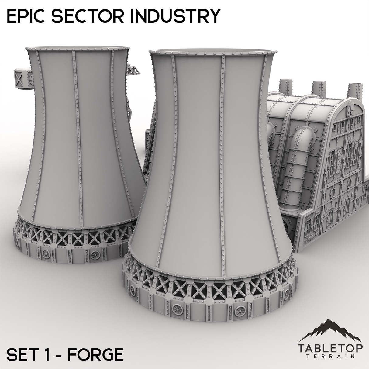 Tabletop Terrain Building Epic Sector Industry - Set 1 - Forge