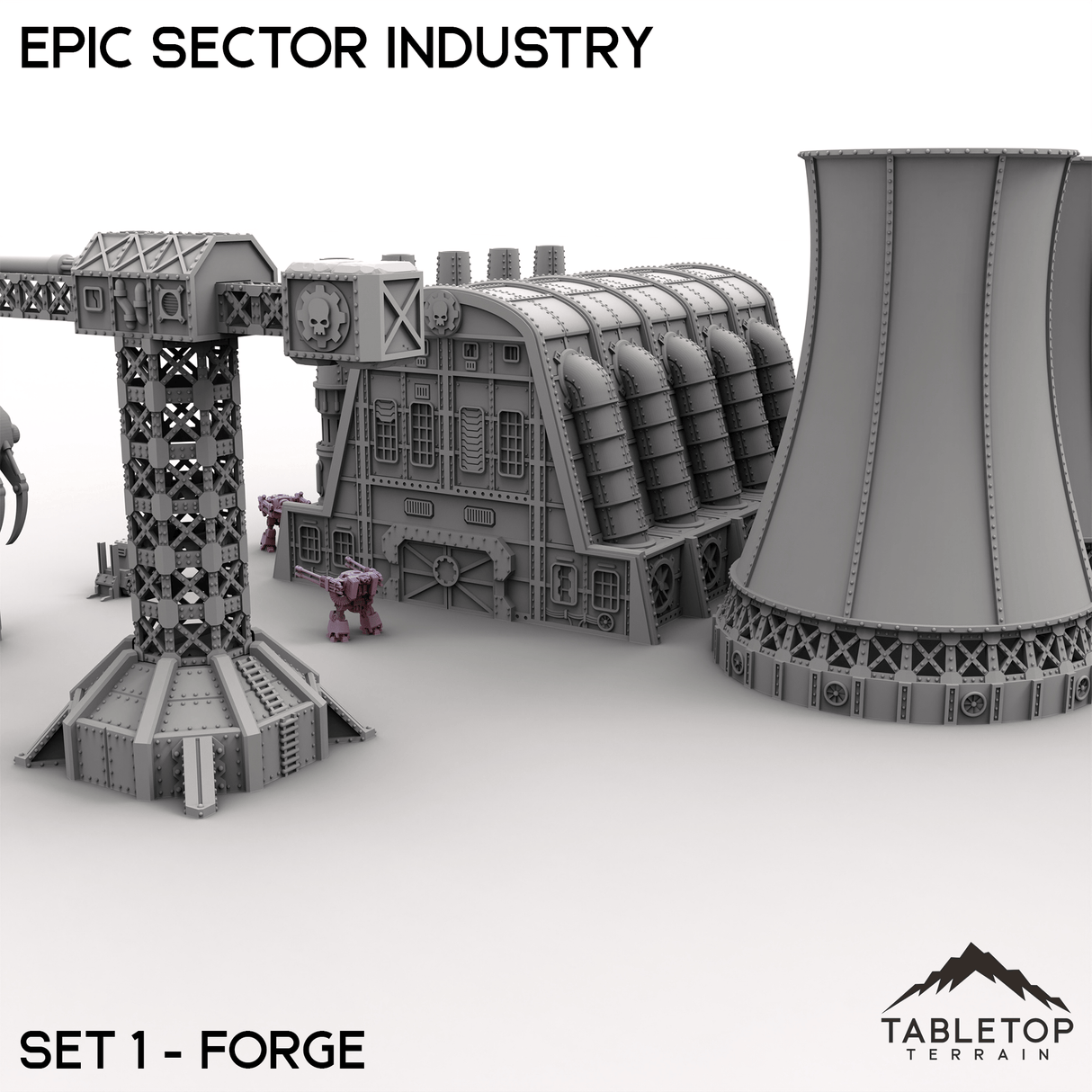 Tabletop Terrain Building Epic Sector Industry - Set 1 - Forge