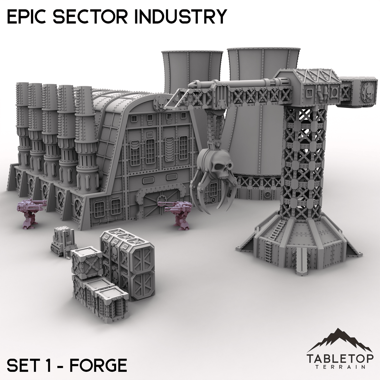 Tabletop Terrain Building Epic Sector Industry - Set 1 - Forge