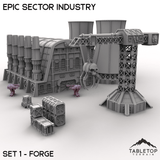 Tabletop Terrain Building Epic Sector Industry - Set 1 - Forge