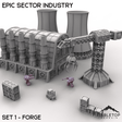Tabletop Terrain Building Epic Sector Industry - Set 1 - Forge