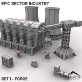 Tabletop Terrain Building Epic Sector Industry - Set 1 - Forge