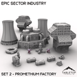 Tabletop Terrain Building Epic Sector Industry - Set 2 - Promethium Factory