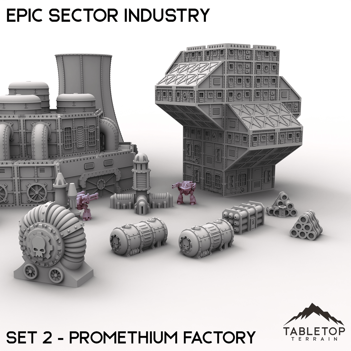 Tabletop Terrain Building Epic Sector Industry - Set 2 - Promethium Factory