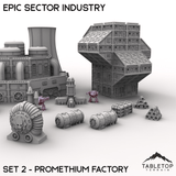 Tabletop Terrain Building Epic Sector Industry - Set 2 - Promethium Factory