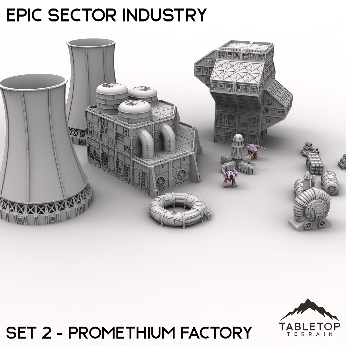 Tabletop Terrain Building Epic Sector Industry - Set 2 - Promethium Factory