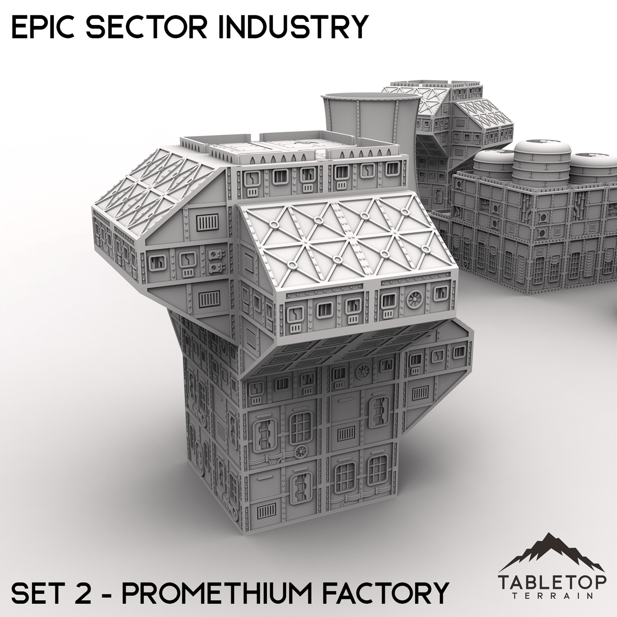 Tabletop Terrain Building Epic Sector Industry - Set 2 - Promethium Factory