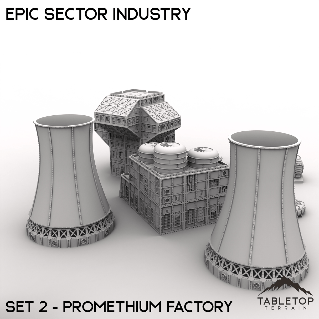 Tabletop Terrain Building Epic Sector Industry - Set 2 - Promethium Factory