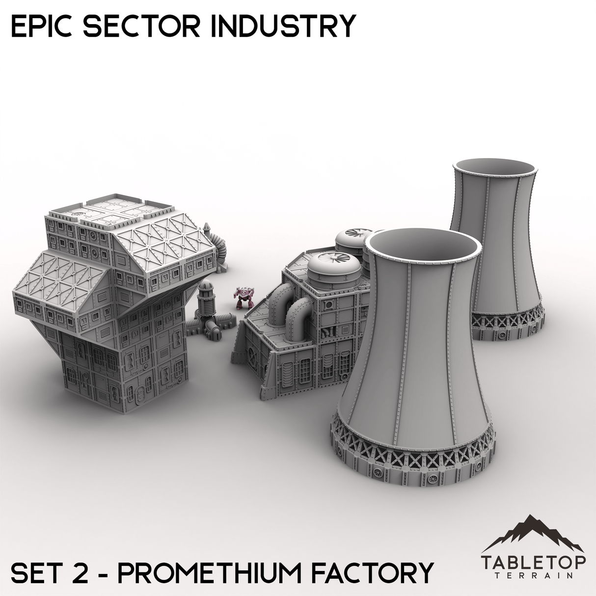 Tabletop Terrain Building Epic Sector Industry - Set 2 - Promethium Factory
