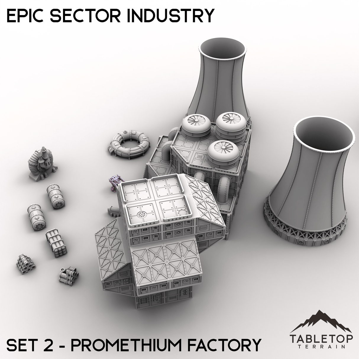 Tabletop Terrain Building Epic Sector Industry - Set 2 - Promethium Factory