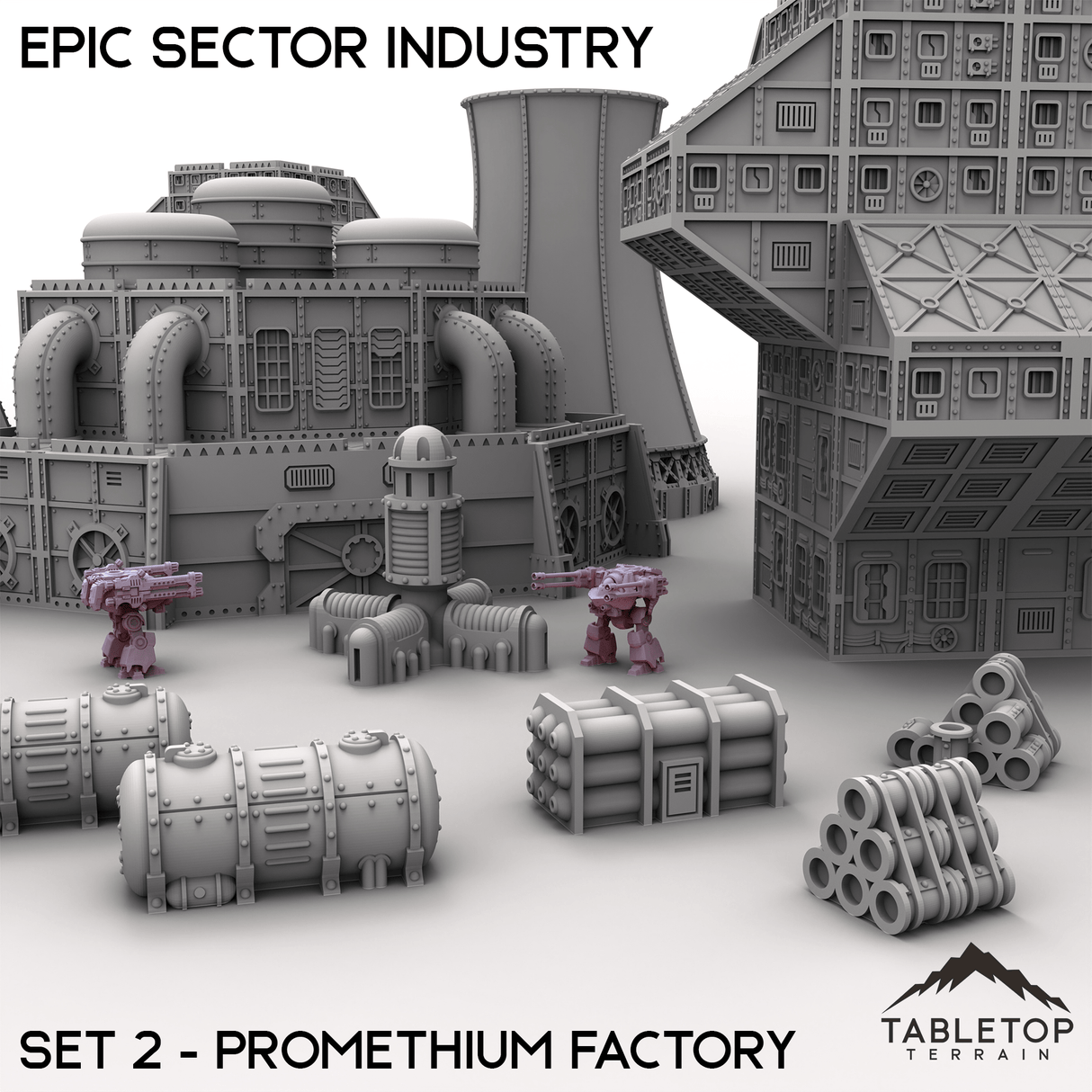 Tabletop Terrain Building Epic Sector Industry - Set 2 - Promethium Factory