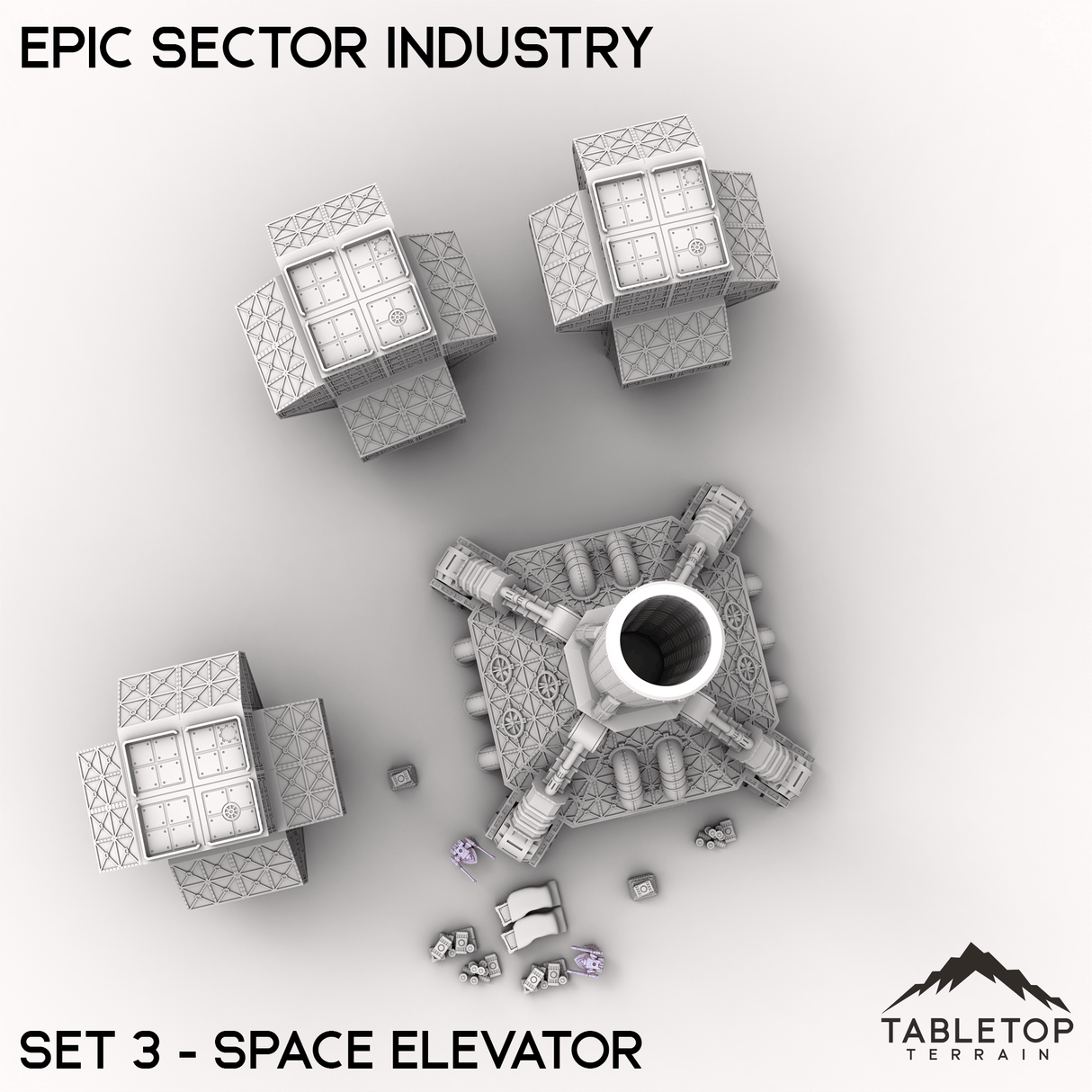 Tabletop Terrain Building Epic Sector Industry - Set 3 - Space Elevator