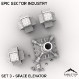 Tabletop Terrain Building Epic Sector Industry - Set 3 - Space Elevator