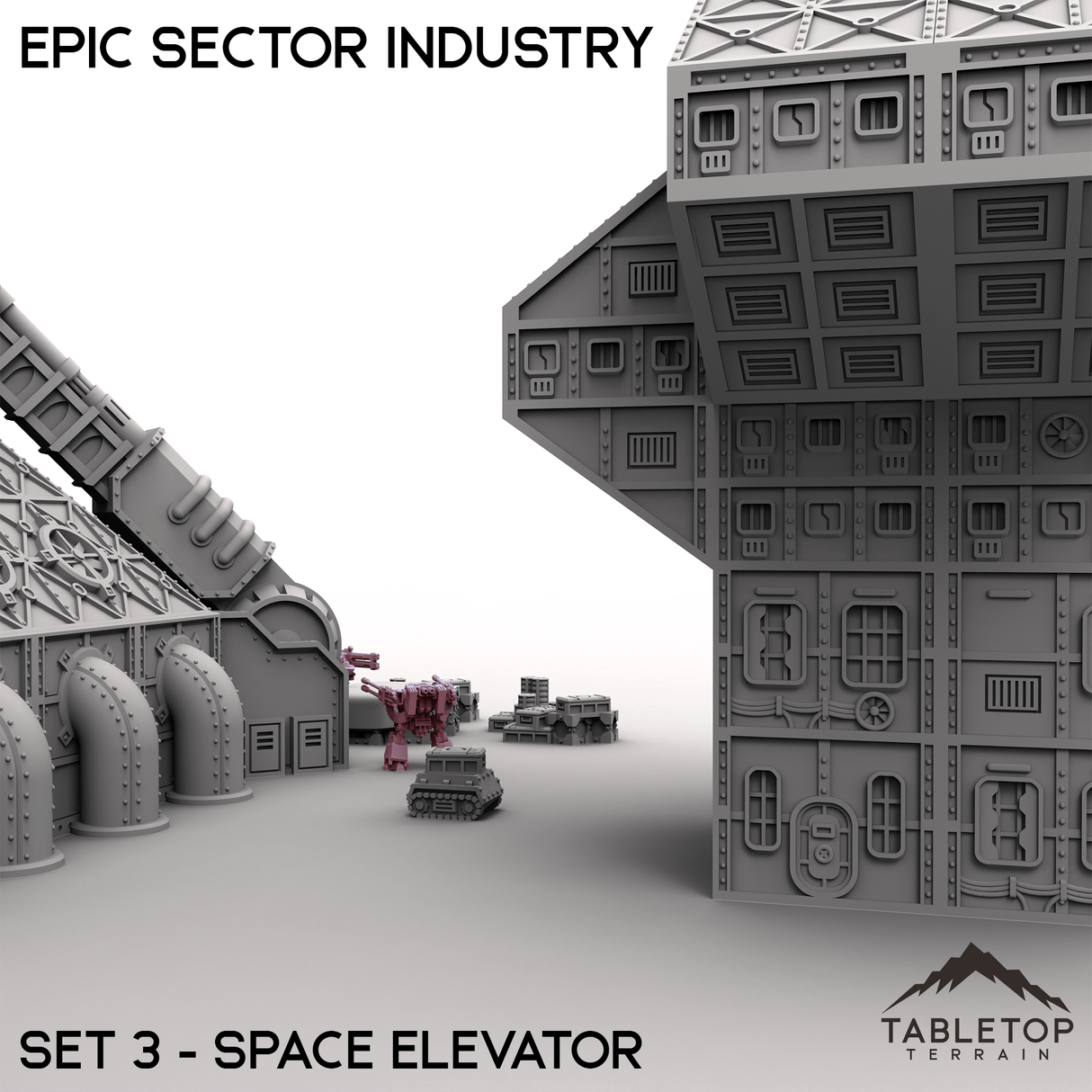 Tabletop Terrain Building Epic Sector Industry - Set 3 - Space Elevator