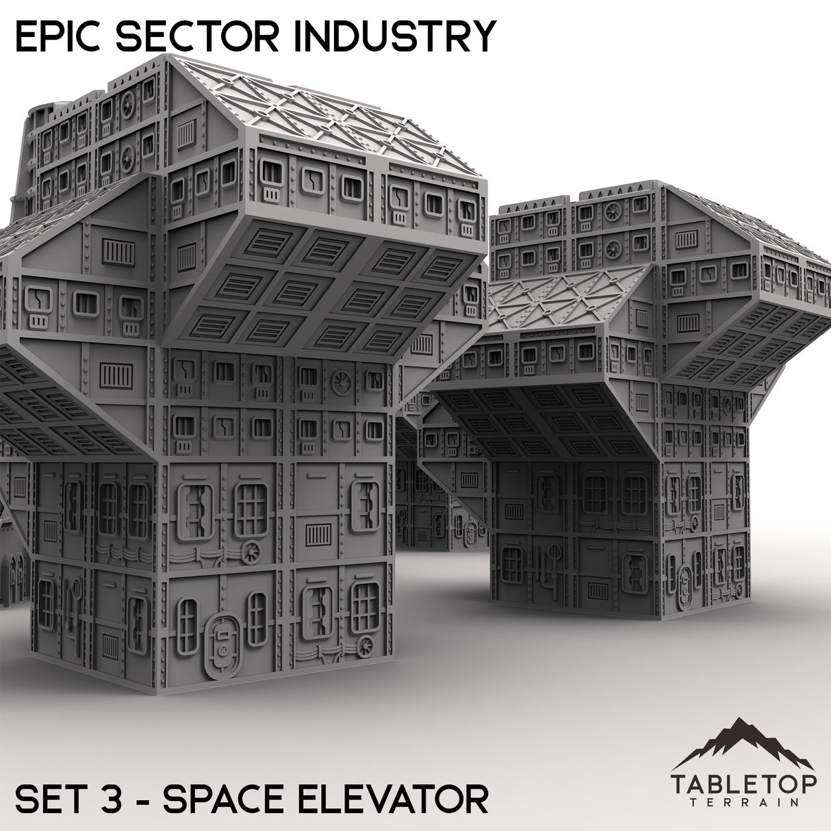Tabletop Terrain Building Epic Sector Industry - Set 3 - Space Elevator