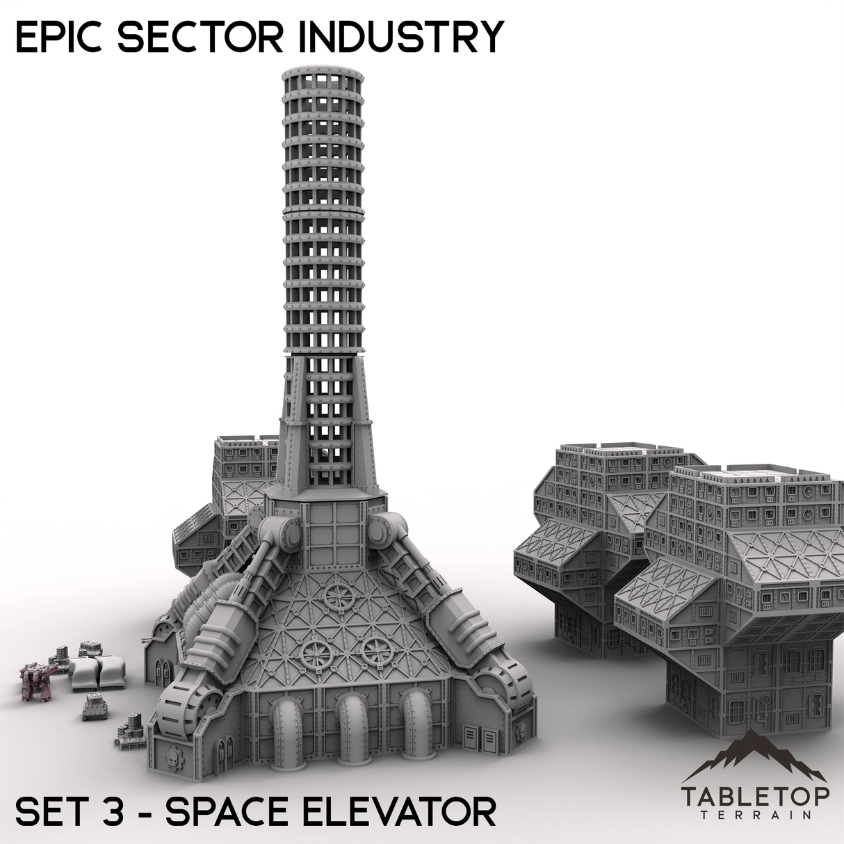Tabletop Terrain Building Epic Sector Industry - Set 3 - Space Elevator
