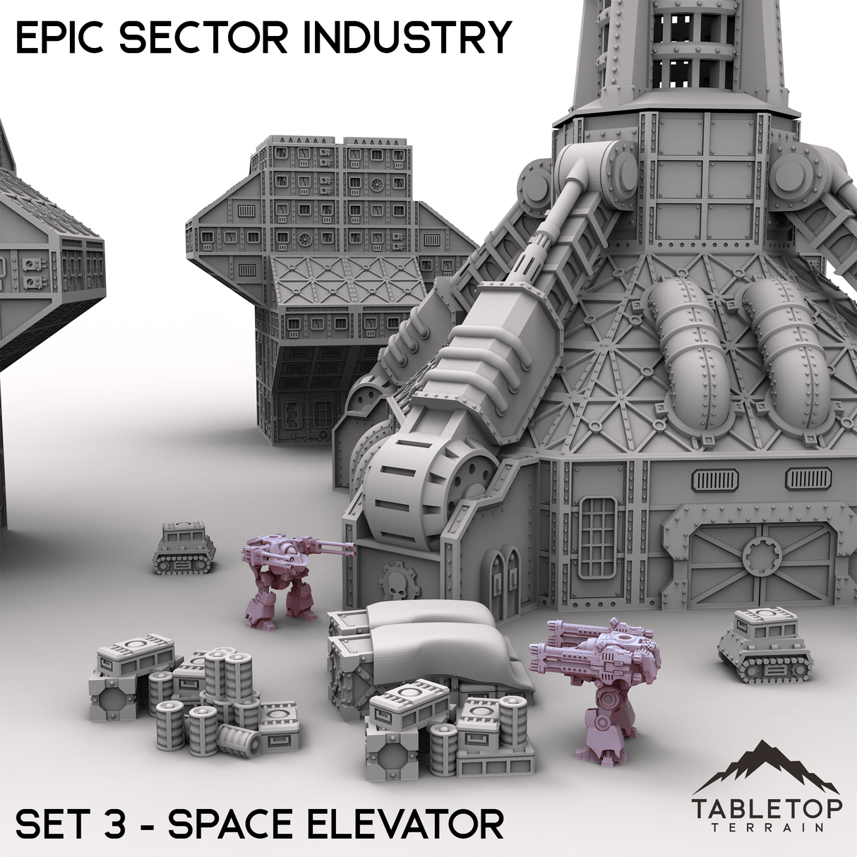 Tabletop Terrain Building Epic Sector Industry - Set 3 - Space Elevator