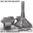 Tabletop Terrain Building Epic Sector Industry - Set 3 - Space Elevator