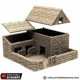 Tabletop Terrain Building Farm Pig Pen - Country & King - Fantasy Historical Building