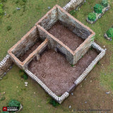 Tabletop Terrain Building Farm Pig Pen - Country & King - Fantasy Historical Building