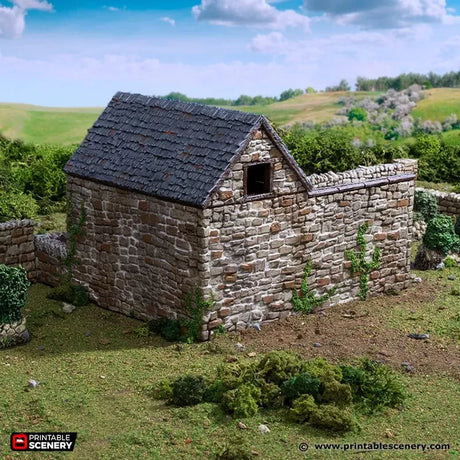 Tabletop Terrain Building Farm Pig Pen - Country & King - Fantasy Historical Building