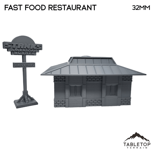 Tabletop Terrain Building Fast Food Restaurant - Marvel Crisis Protocol Building