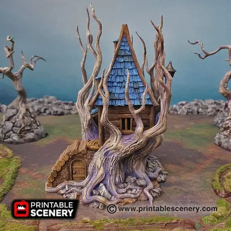 Tabletop Terrain Building Feywild Cabin - Ruined Fantasy Building
