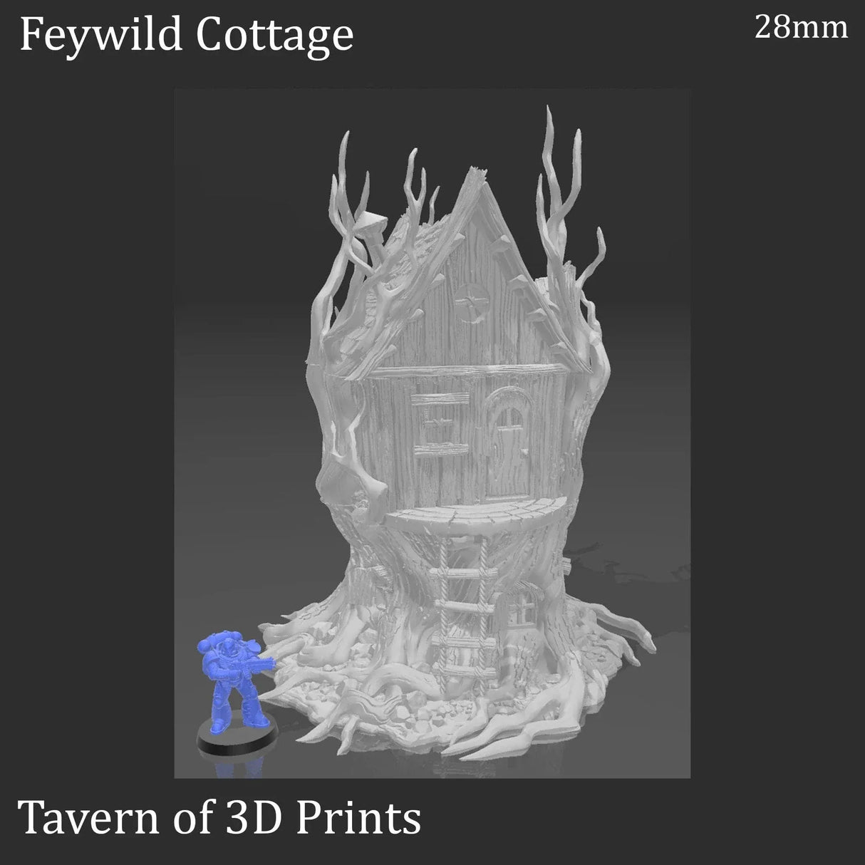 Tabletop Terrain Building Feywild Cottage - Ruined Fantasy Building