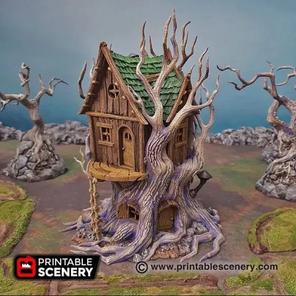 Tabletop Terrain Building Feywild Cottage - Ruined Fantasy Building