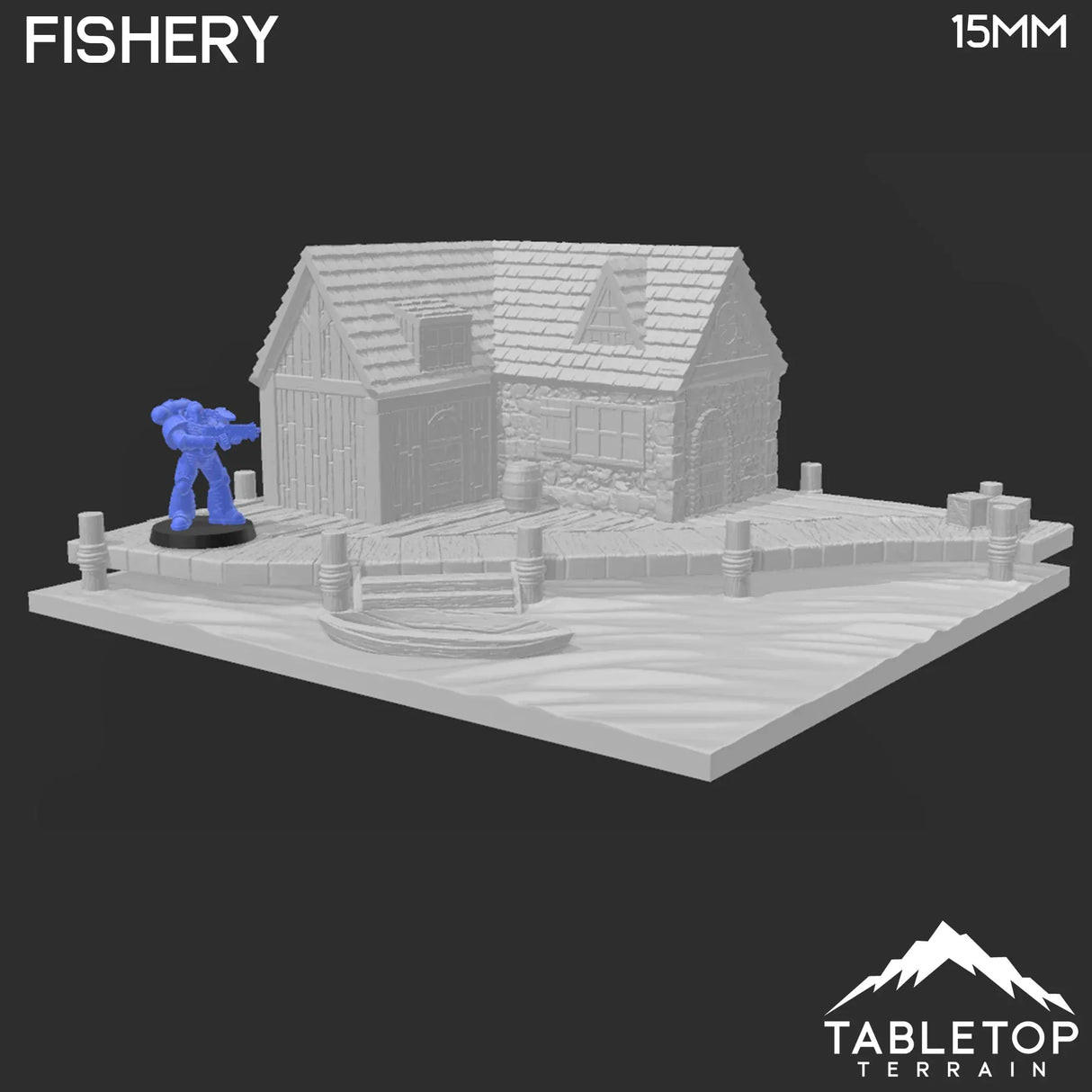 Tabletop Terrain Building Fishery - Town of Grexdale - Fantasy Building