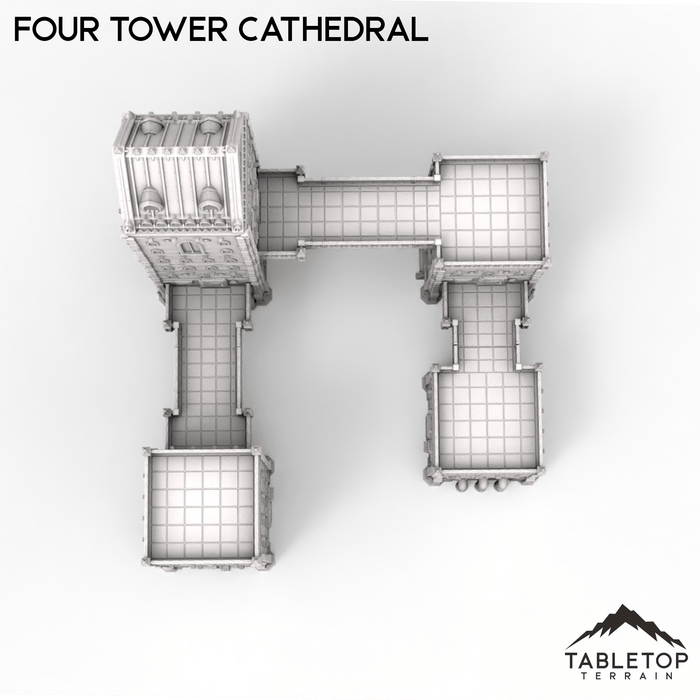 Tabletop Terrain Building Four Tower Cathedral - Caelum Turrim #1