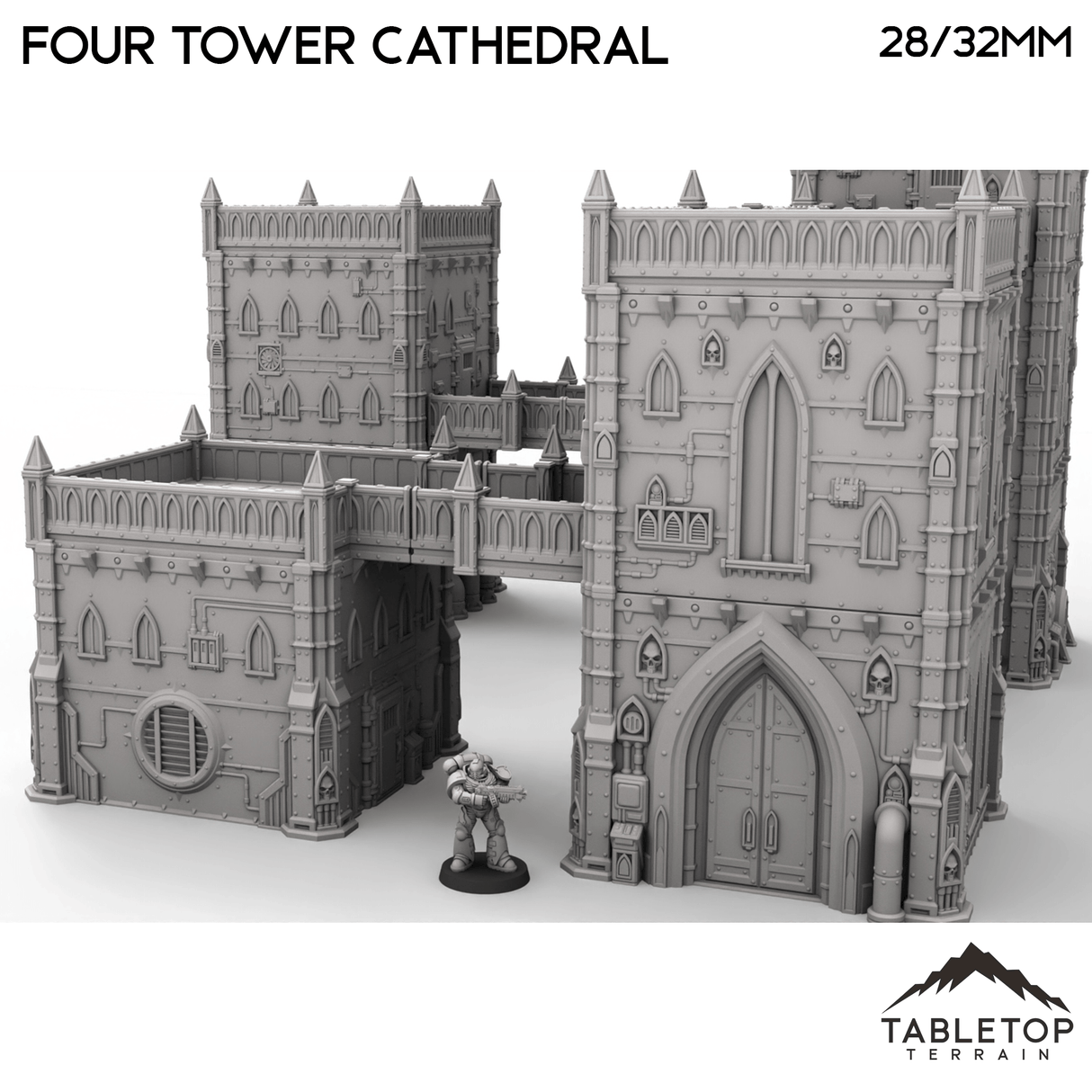 Tabletop Terrain Building Four Tower Cathedral - Caelum Turrim #1