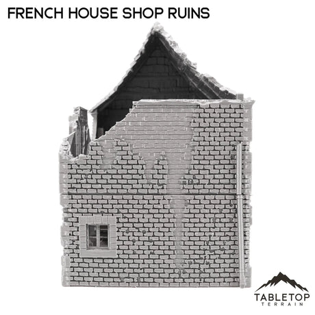 Tabletop Terrain Building French House Shop Ruins - WWII Building