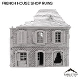 Tabletop Terrain Building French House Shop Ruins - WWII Building