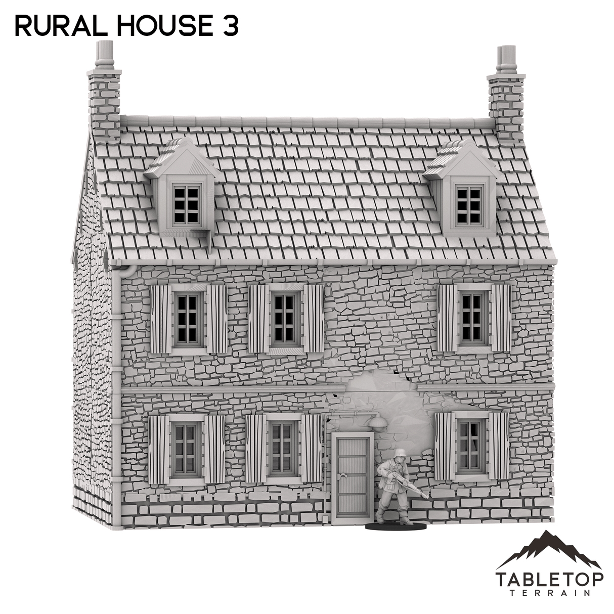 Tabletop Terrain Building French Rural House 3