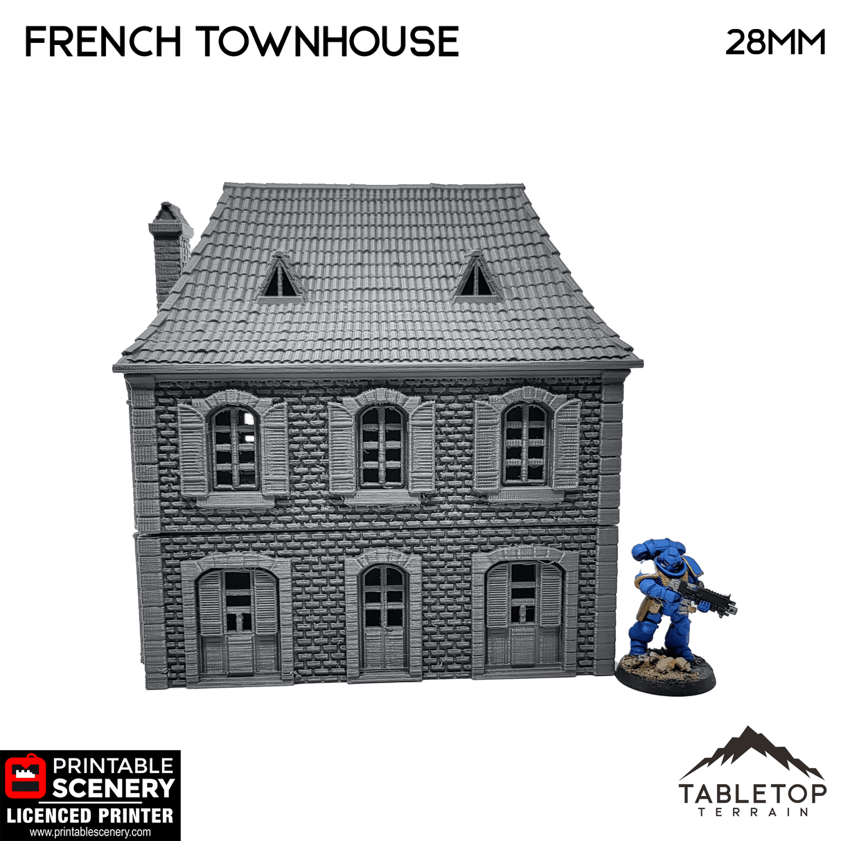 Tabletop Terrain Building French Townhouse - WWII Building